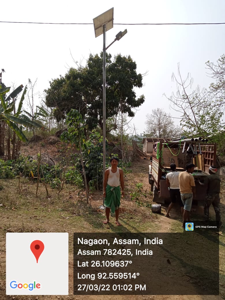 Installation of Solar Street Light at Hatigarh Village