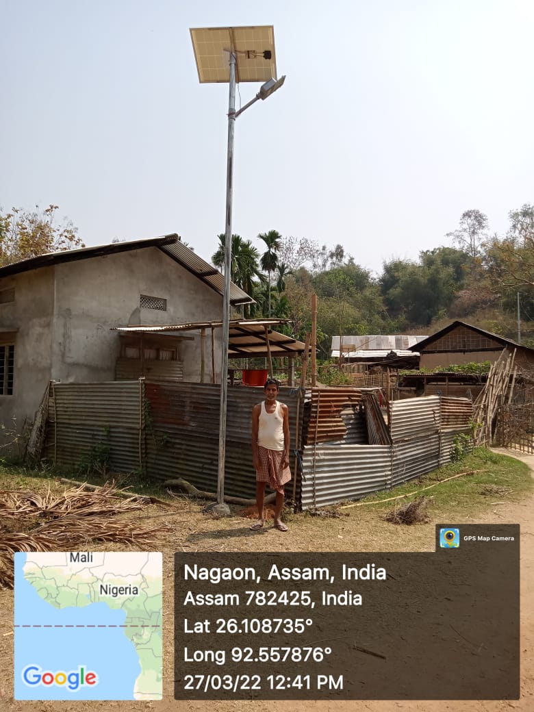 Installation of Solar Street Light at Hatigarh Village