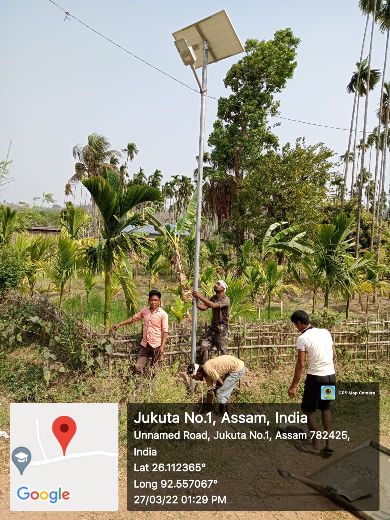 Installation of Solar Street Light at Hatigarh Village