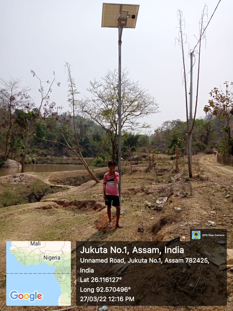 Installation of Solar Street Light at Hatigarh Village