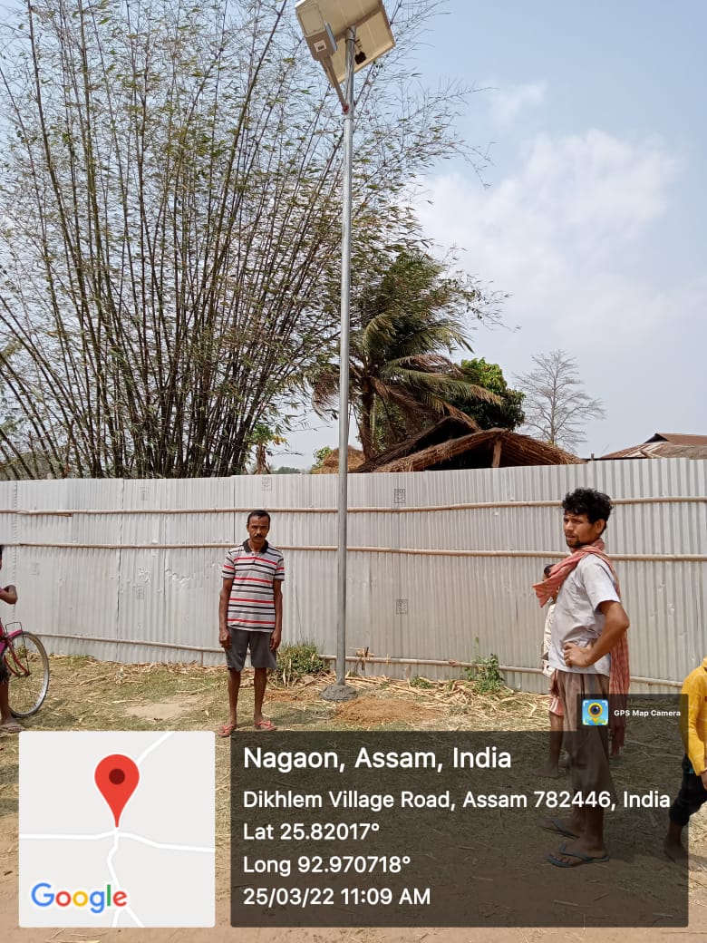 Installation of Solar Street Light at Dikhlem Village