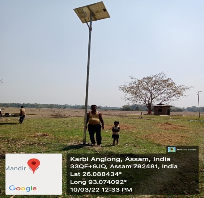 Installation of Solar Street Light at Miribali Village