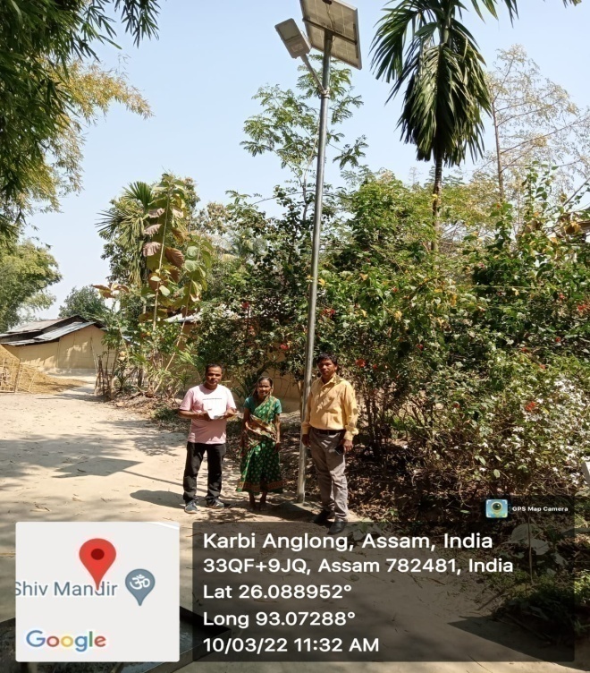 Installation of Solar Street Light at Miribali Village