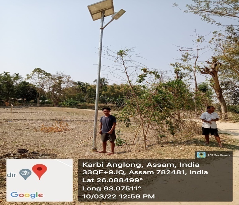 Installation of Solar Street Light at Miribali Village