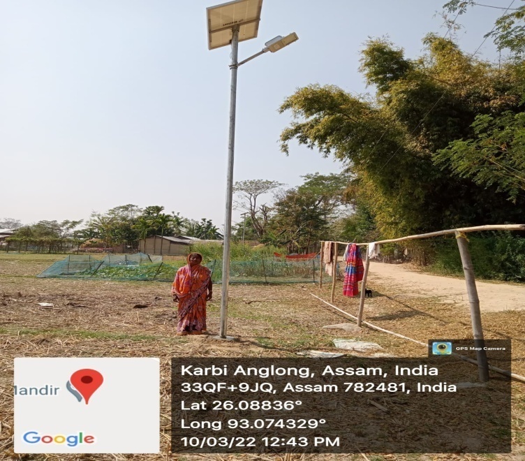 Installation of Solar Street Light at Miribali Village