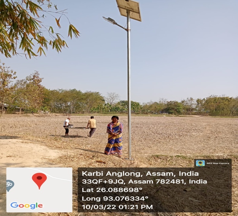 Installation of Solar Street Light at Miribali Village