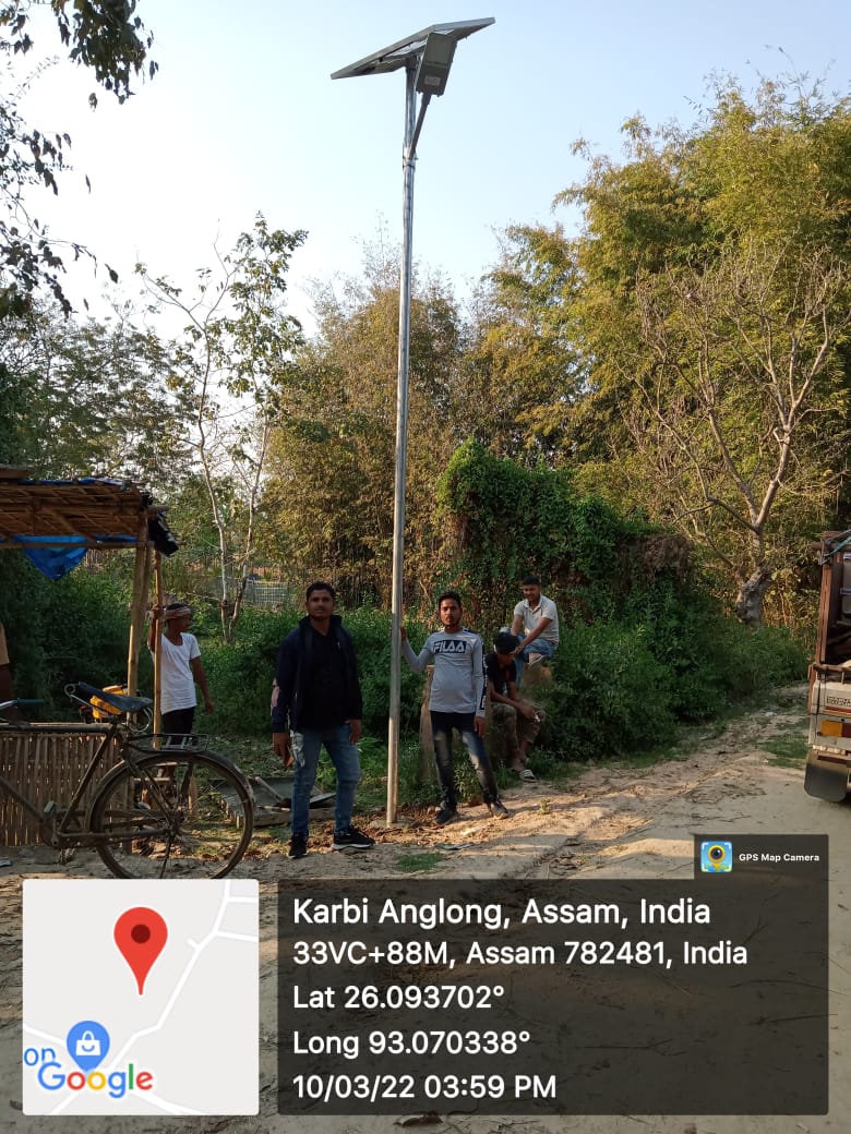 Installation of Solar Street Light at Nayadanga Village