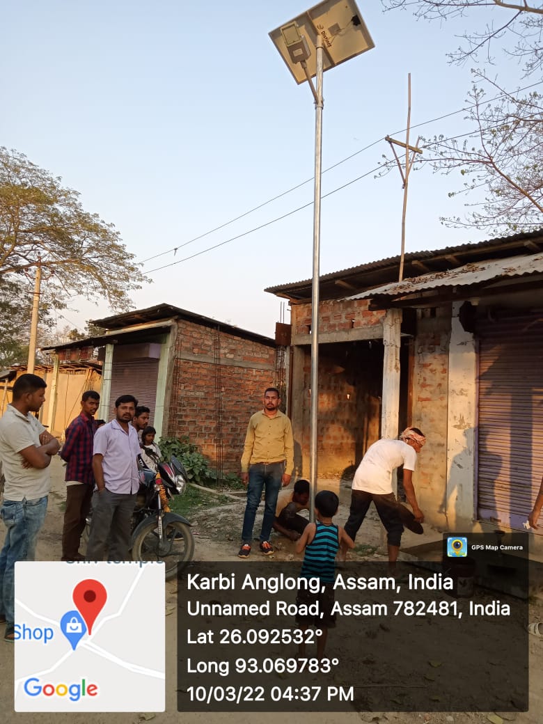 Installation of Solar Street Light at Nayadanga Village