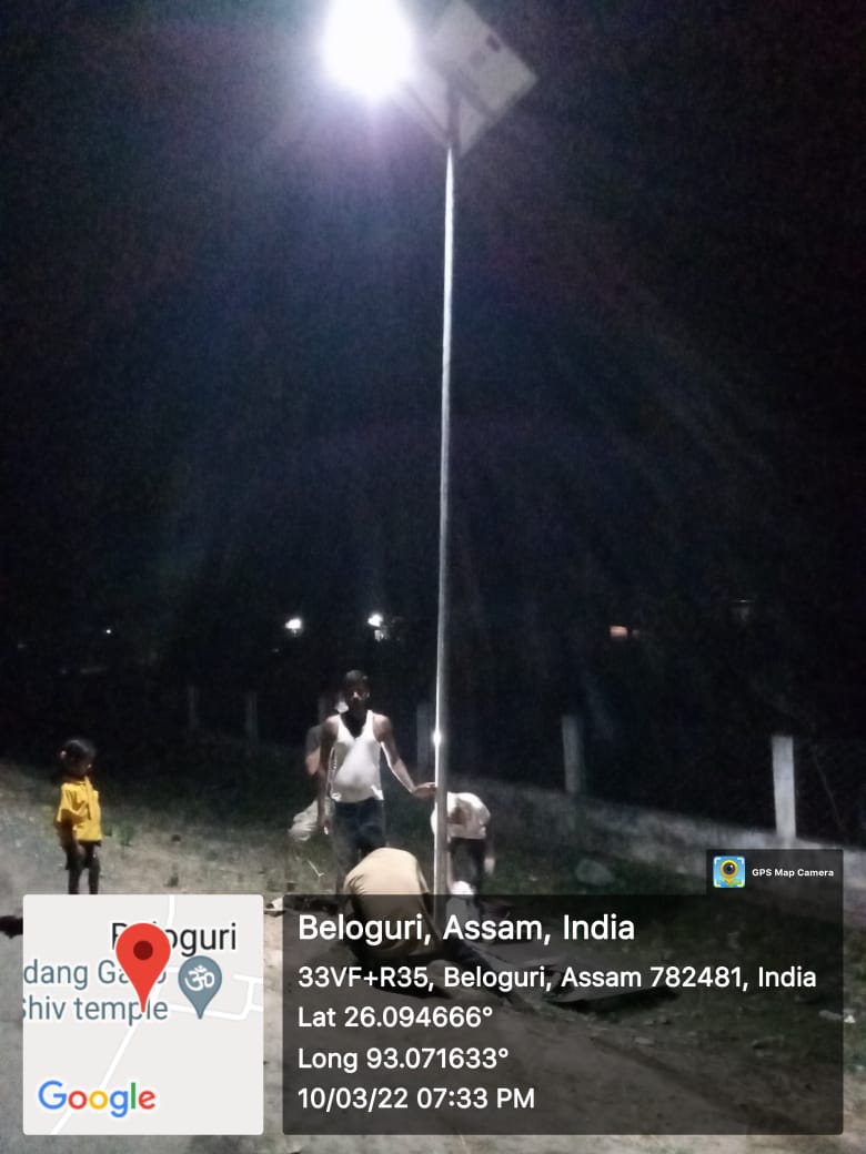 Installation of Solar Street Light at Naya Danga Village