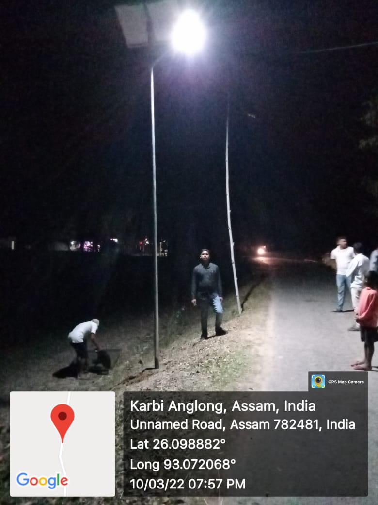 Installation of Solar Street Light at Naya Danga Village