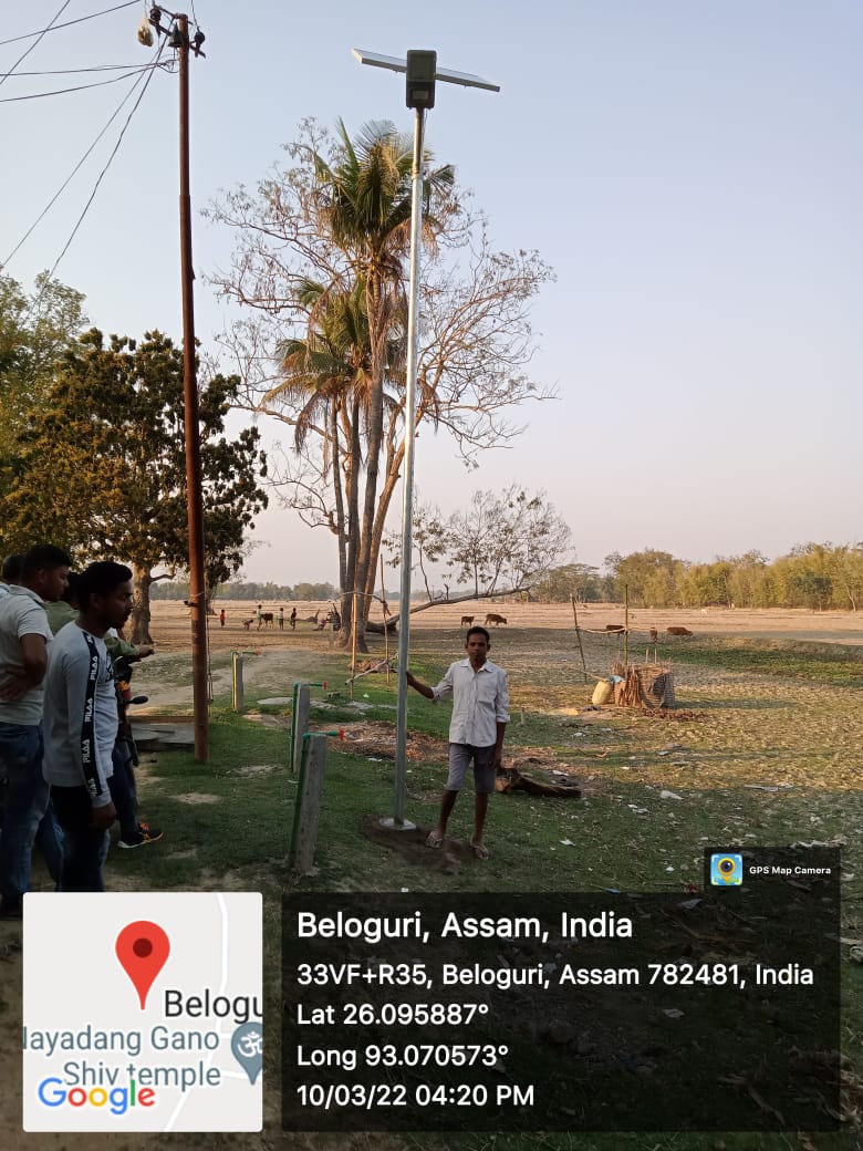 Installation of Solar Street Light at Naya Danga Village