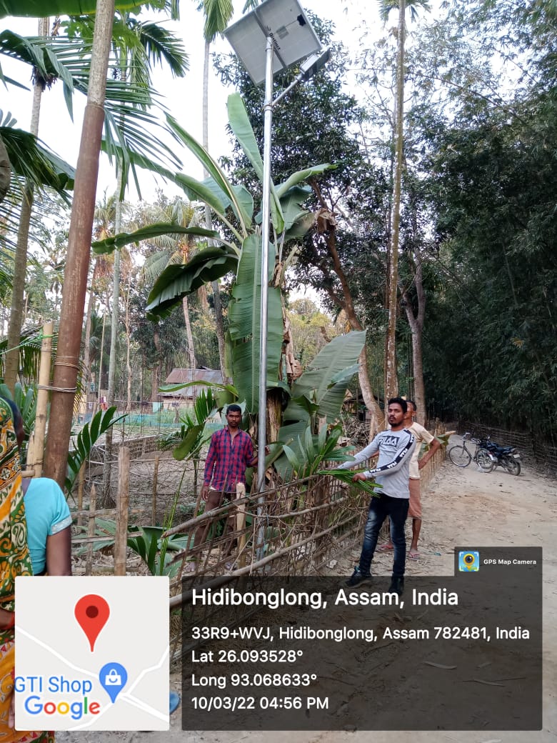 Installation of Solar Street Light at Naya Danga Village
