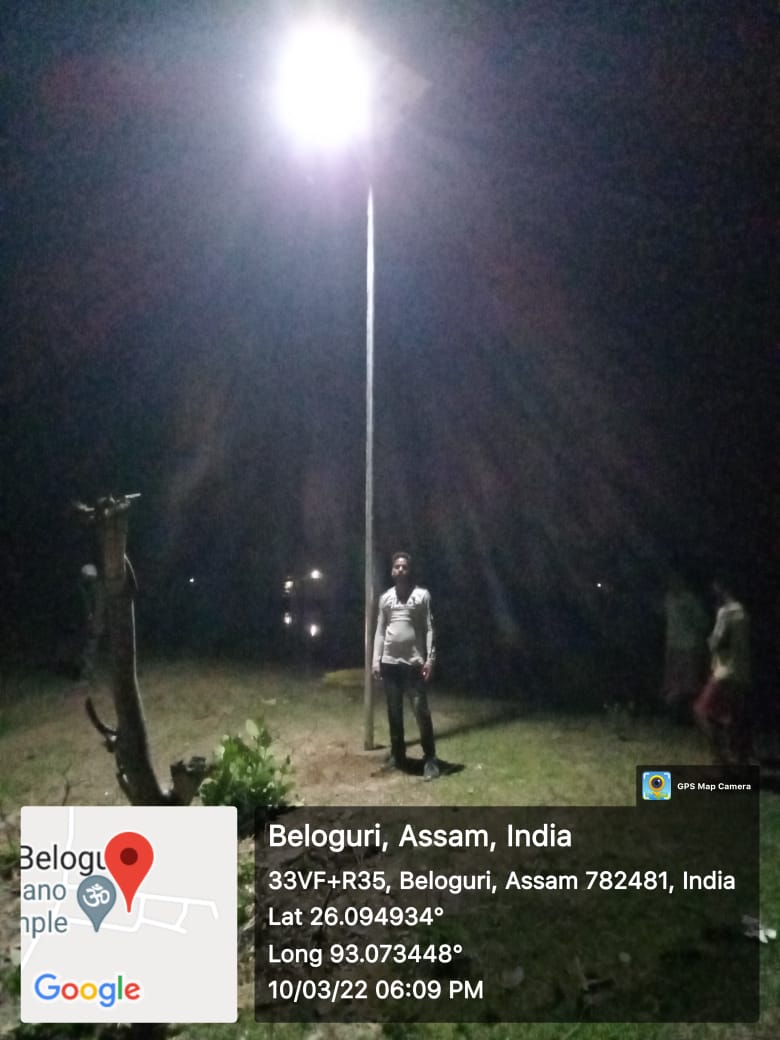 Installation of Solar Street Light at Naya Danga Village
