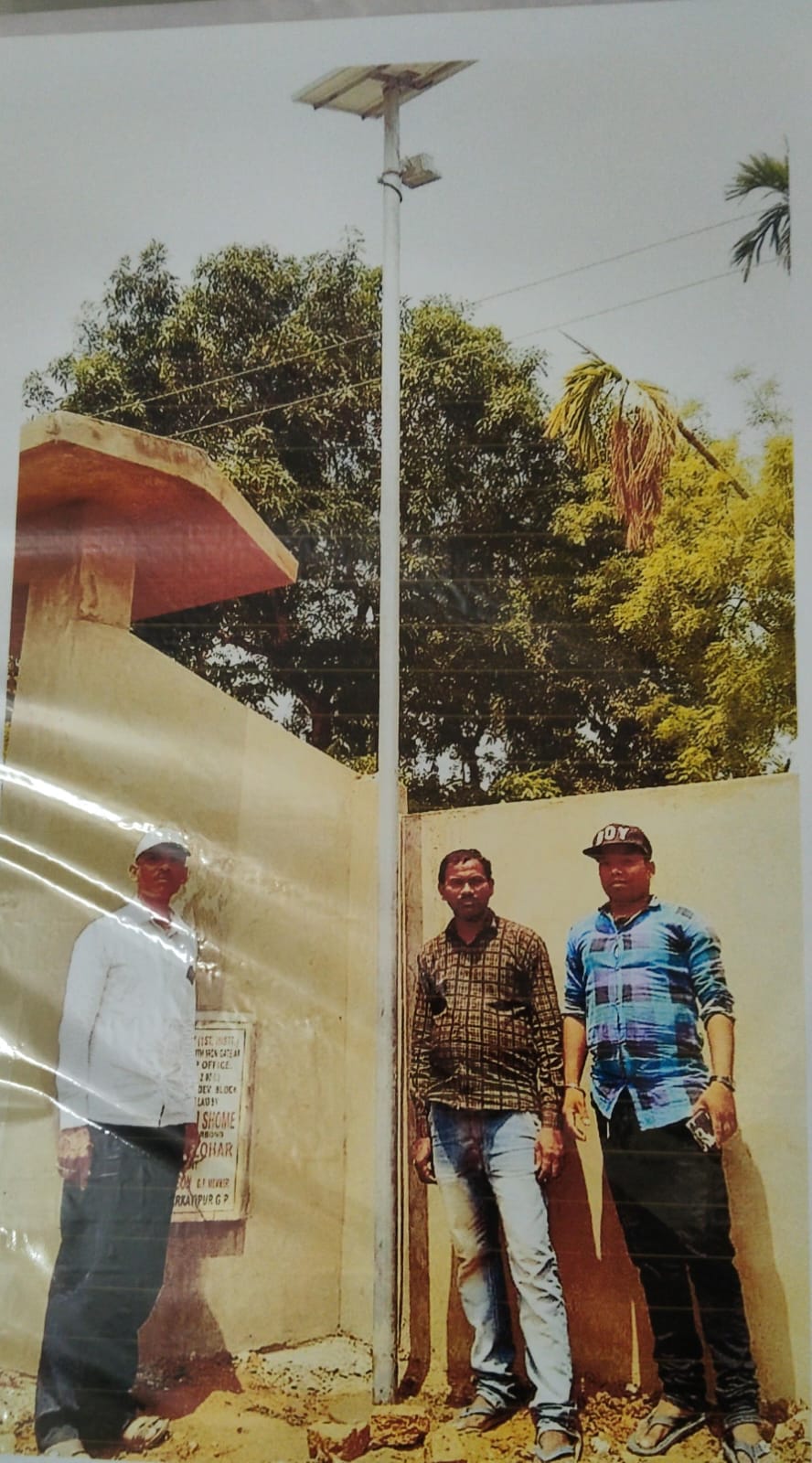 Installation of 15 nos of solar street light of 20v 40WP each.