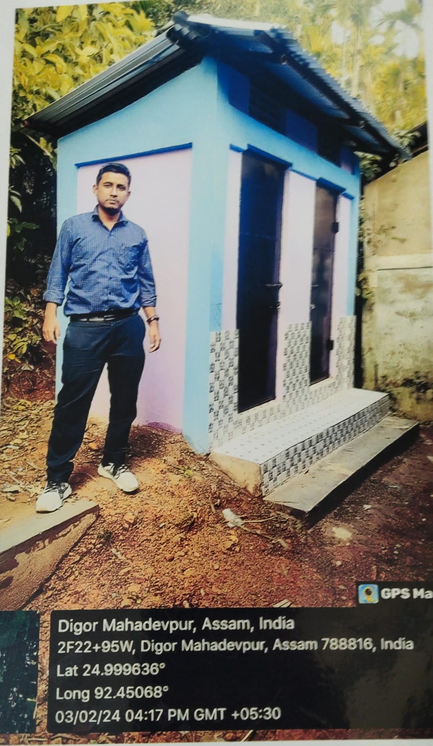 Const. of Boys toilet at 603 No Biswambharpur LPS