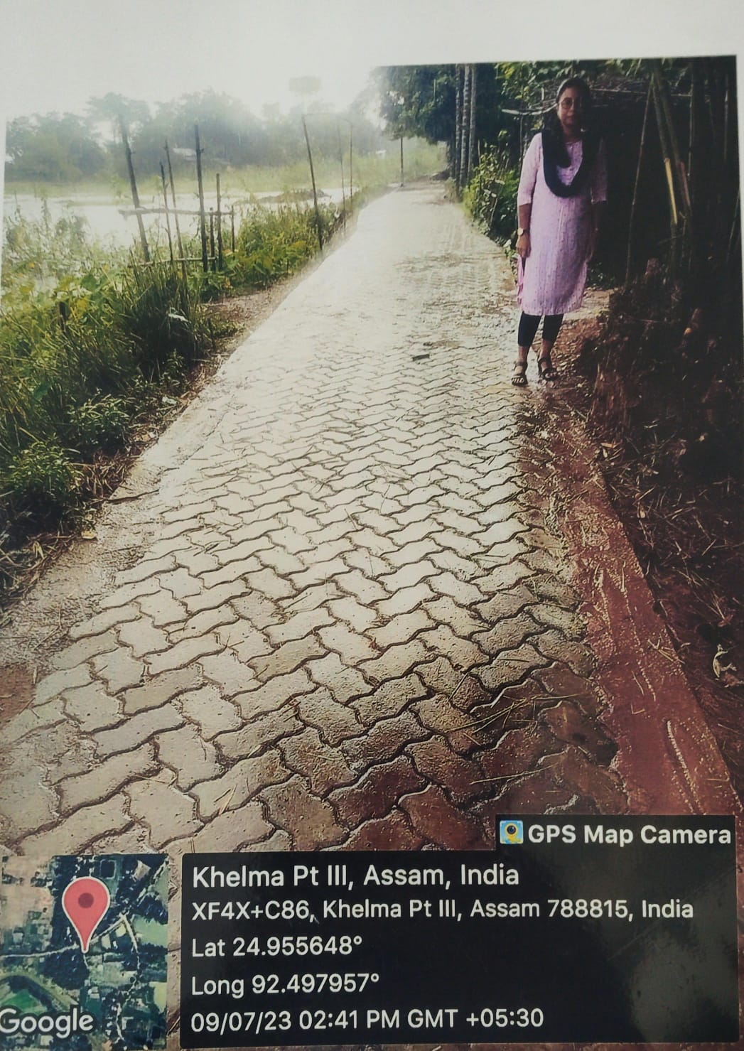Const. of CC Block Road from Gumra Sadirkhal road to towards Nipendra Das House at Khelma -III (Khelma III)