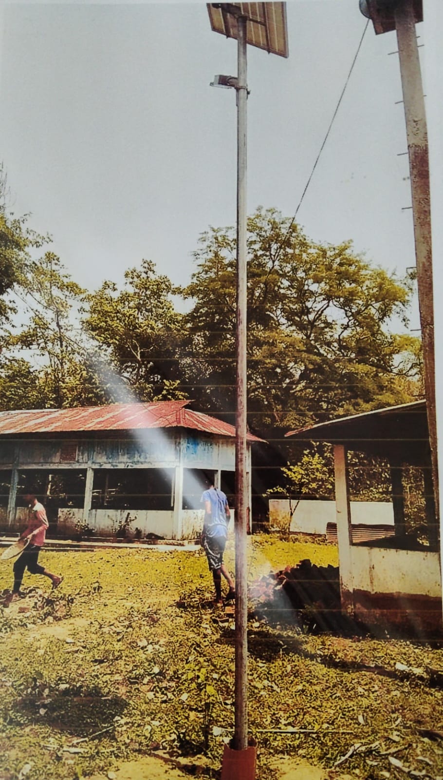 Installation of 15 nos of solar street light of 20v 40WP each.