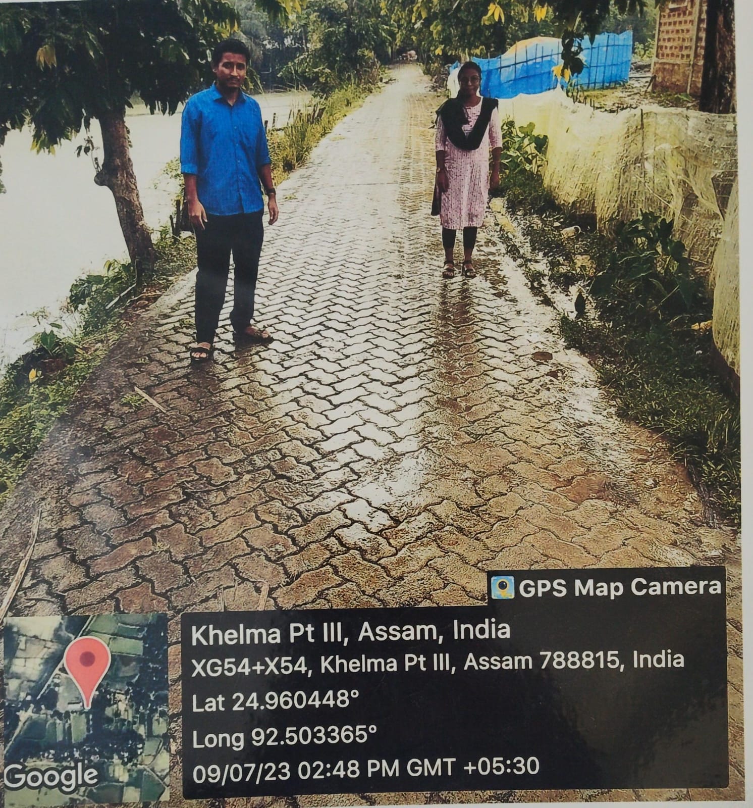 Const. of CC Block Road from Gumra Sadirkhal road to Bimal Das house via playground at Khelma - III.