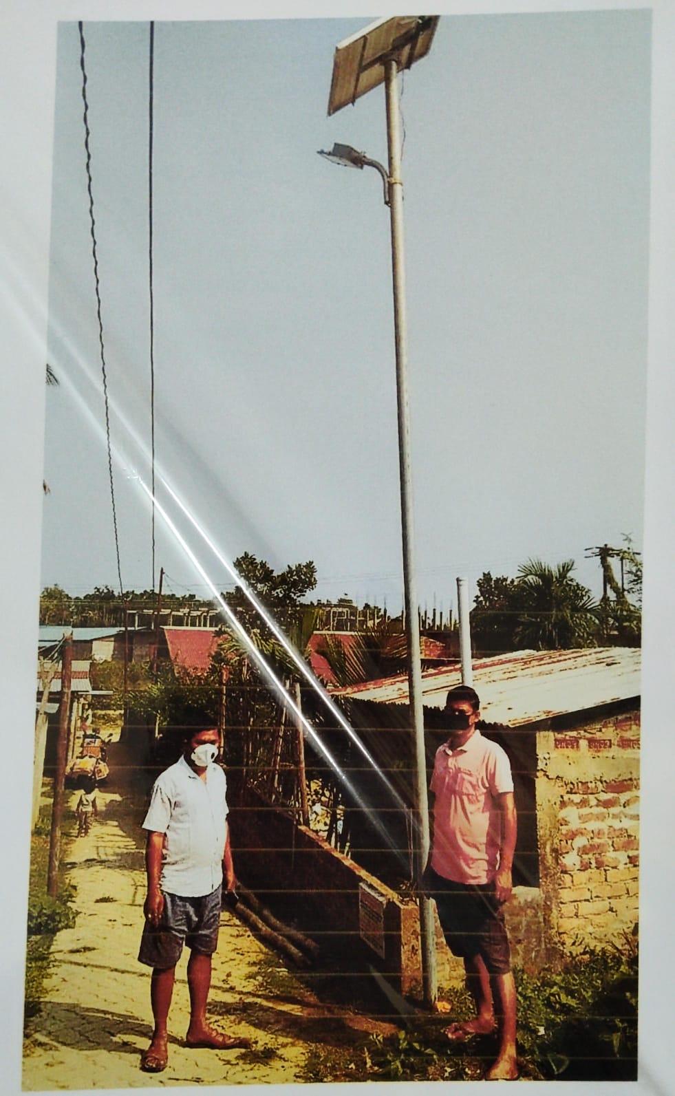 Installation of 15 nos of solar street light of 20v 40WP each.