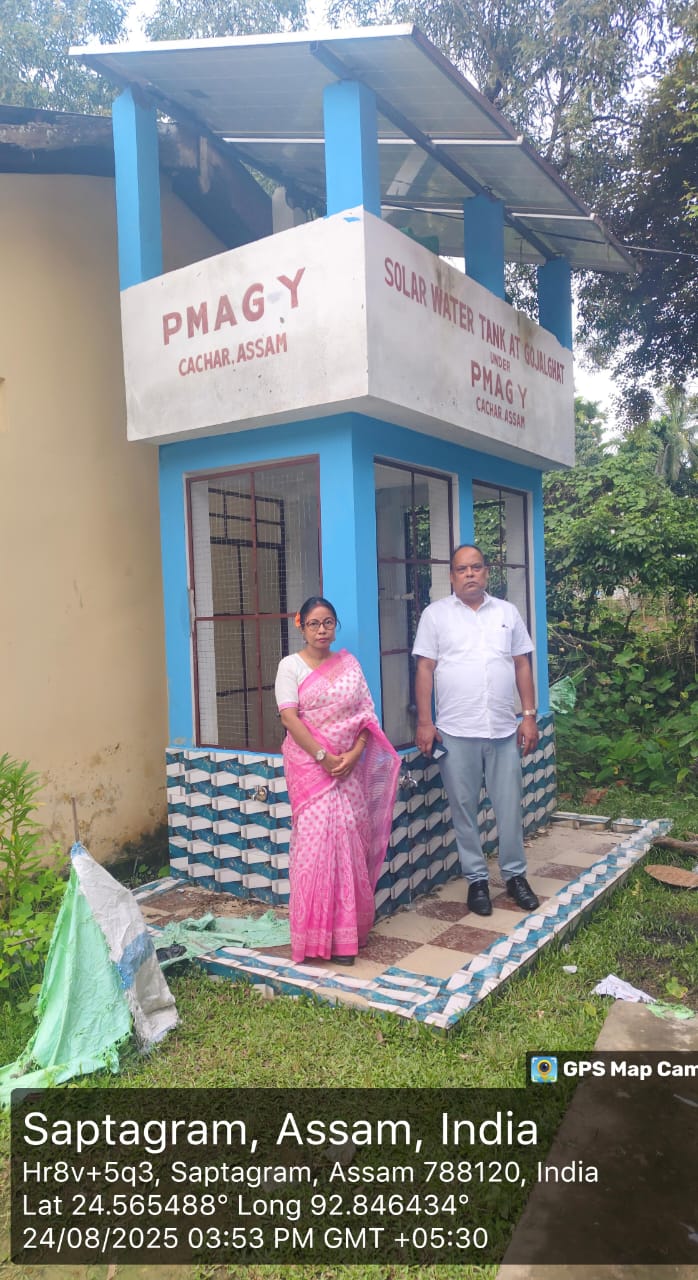 Const of Solar Water Tank at Gajalghat under Cachar District