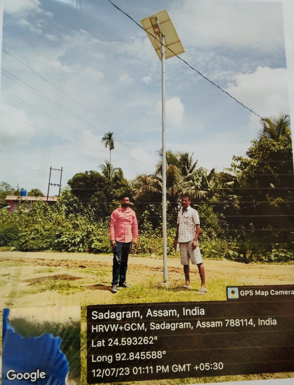 15 nos of solar street light @ Rs 40000 each is required for lightening of the internal roads of the village