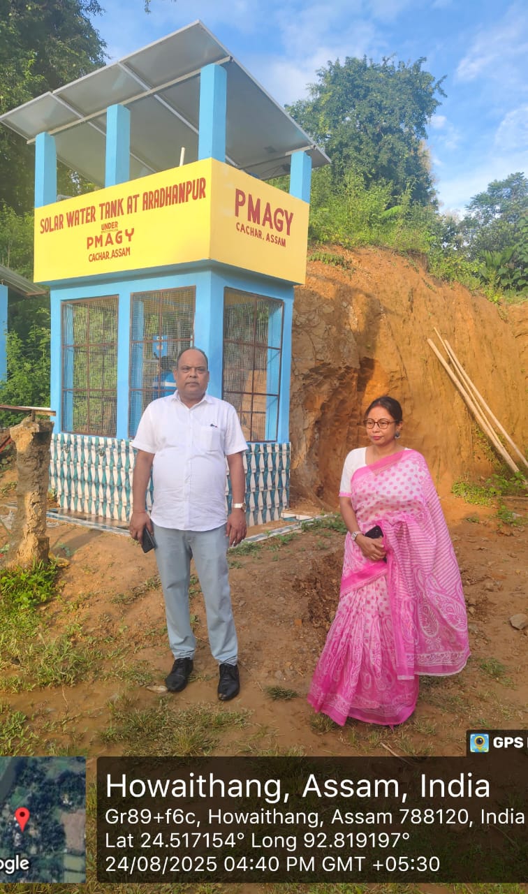 Const of Solar Water Tank at  Aradhanpur village