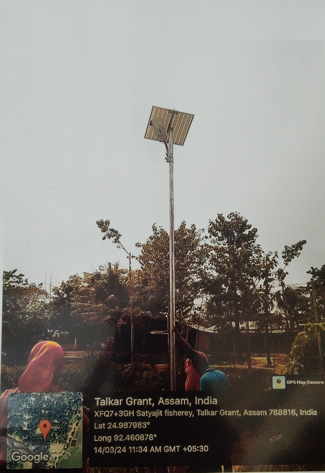 15 nos of solar street light @ Rs 40000 each is required for lightening of the internal roads of the village