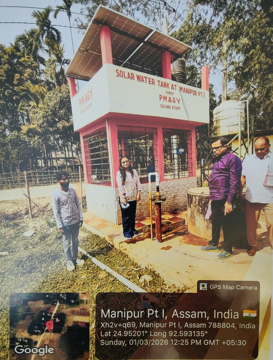 Const of Solar Water Tank at  Manipur Pt I