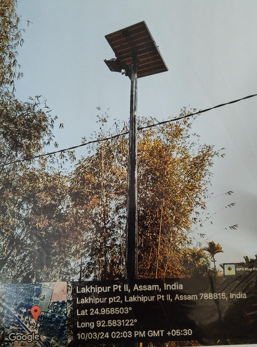 15 nos of solar street light @ Rs 40000 each is required for lightening of the internal roads of the village