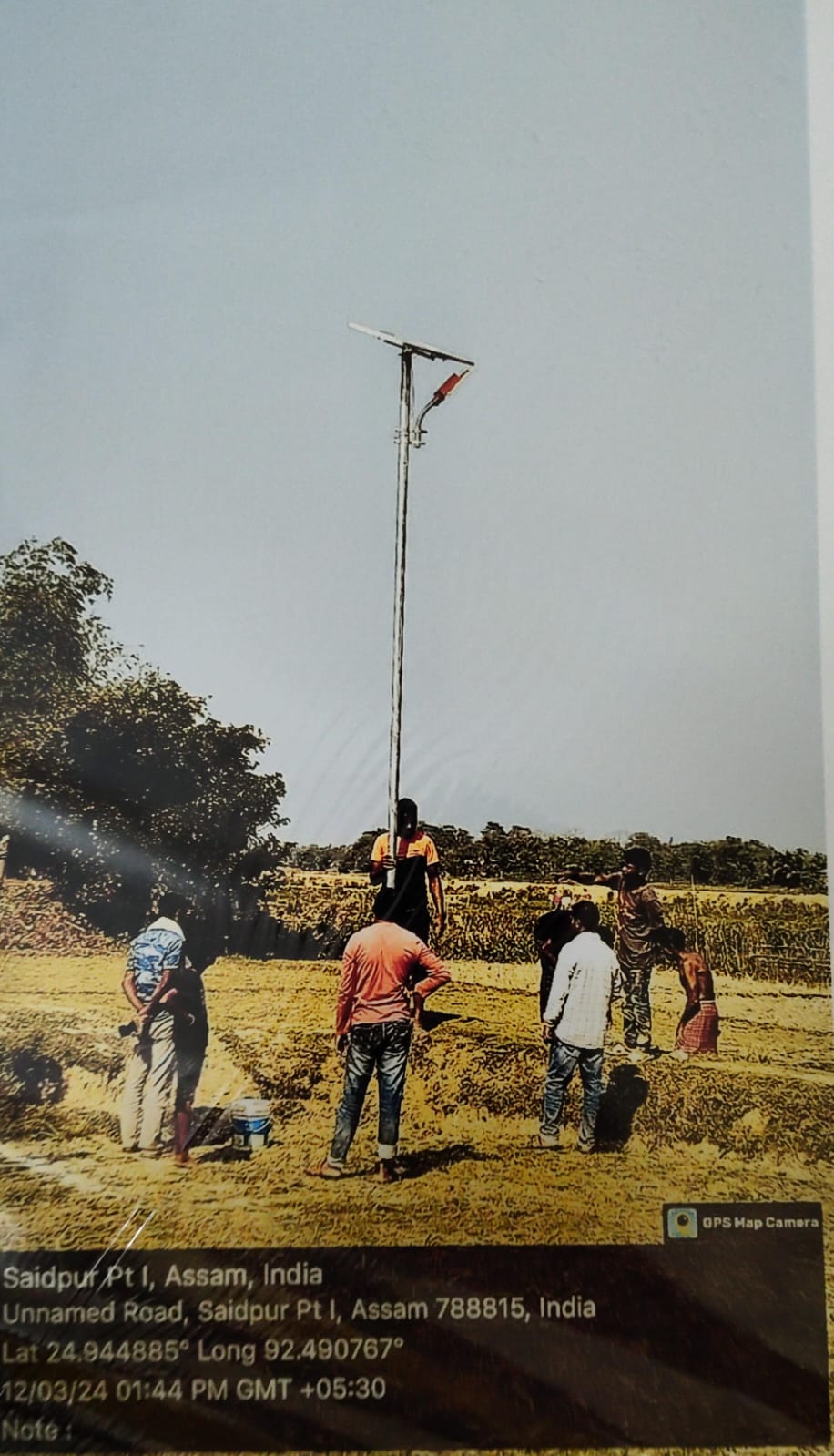 15 nos of solar street light @ Rs 40000 each is required for lightening of the internal roads of the village
