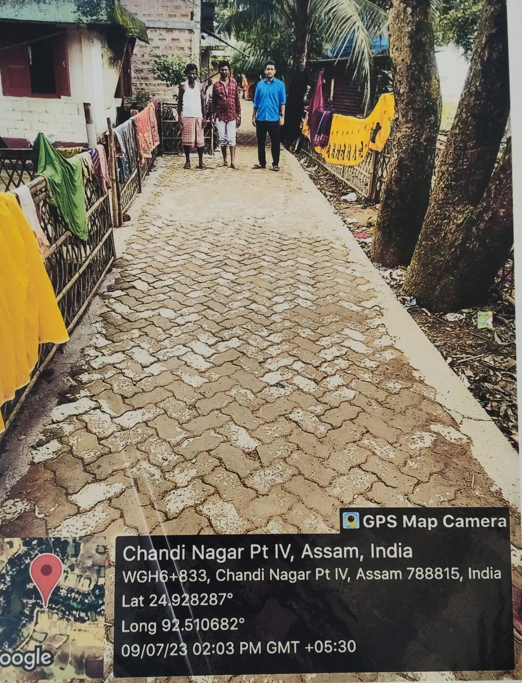 Const. of CC Block Road from Narapati PWD road to towards Monoranjan Das house via Front Side of AWC No 262 at Chandinagar Pt IV
