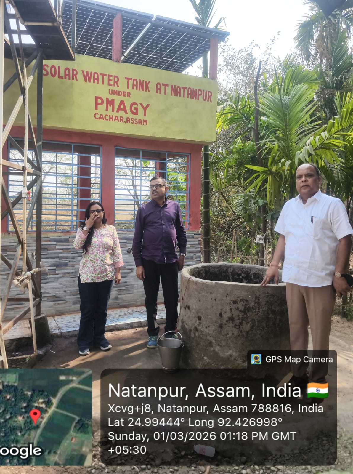 Const of Solar Water Tank at Natanpur under Cachar District