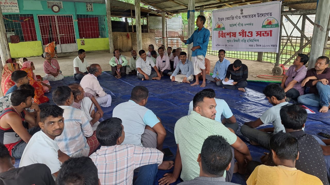 Gaon sabha conducted on 2nd June 2026 for villages selected for PMAGY village namely 3 No. Shantipur in Dhemaji District